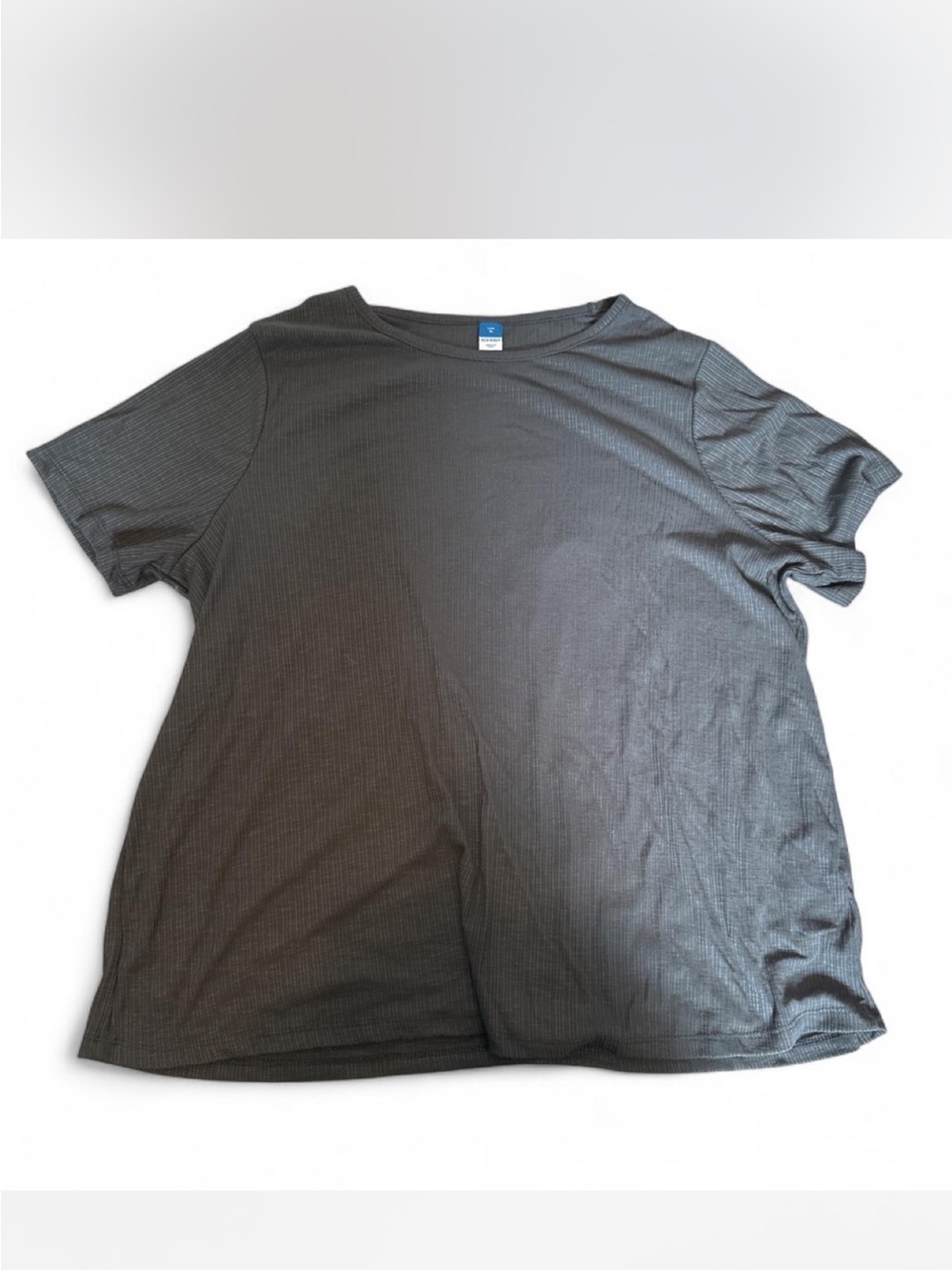 Old Navy Black Ribbed Short-Sleeve Tee